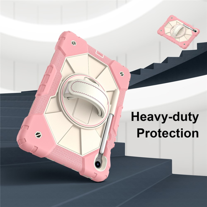 A-One Brand - Galaxy Tab S10 FE/S9 FE/S9 Skal Kickstand med Rem - Roséguld