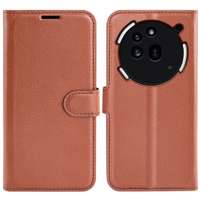 A-One Brand - Nothing Phone (3a) Pro Plånboksfodral Litchi Texture - Brun