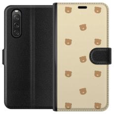 iSecrets - Pl&aring;nboksfodral till Sony Xperia 10 V med Bj&ouml;rnm&ouml;nster