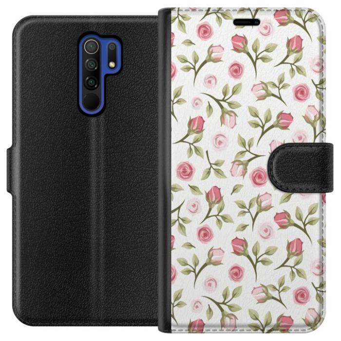 iSecrets - Plånboksfodral till Xiaomi Redmi 9 med Blommigt