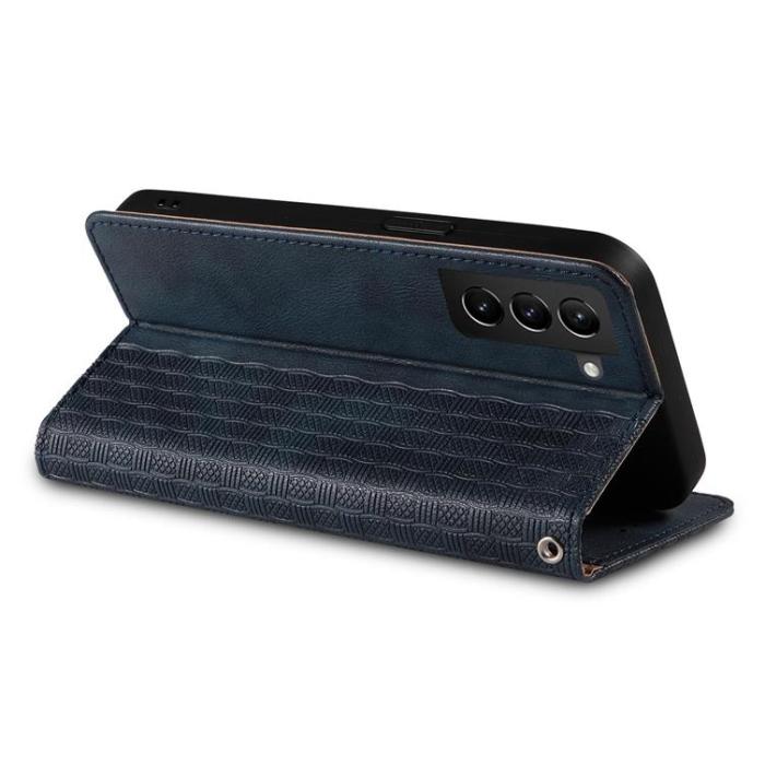 OEM - Galaxy S22 Plus Plånboksfodral Magnet Strap - Blå