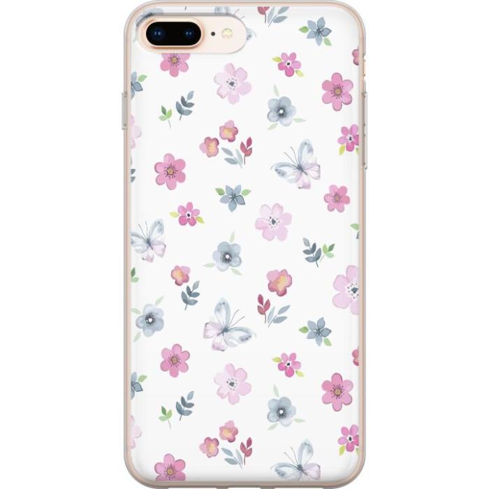 iSecrets - Mobilskal till Apple iPhone 8 Plus med Blommor och fjärillar