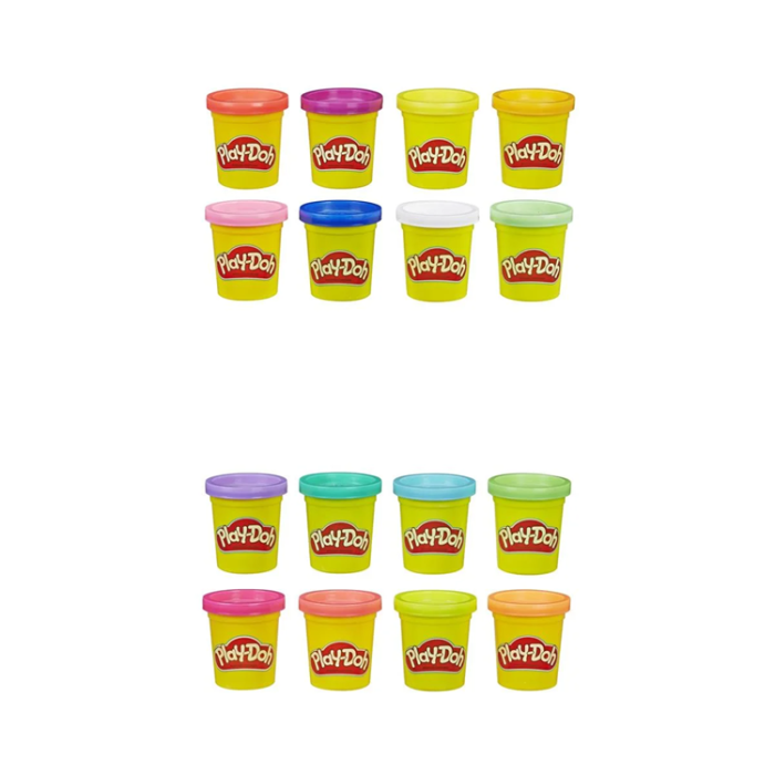 PLAY-DOH - PLAY-DOH Compound 8 Pack, Rainbow & Neon (Blandade)