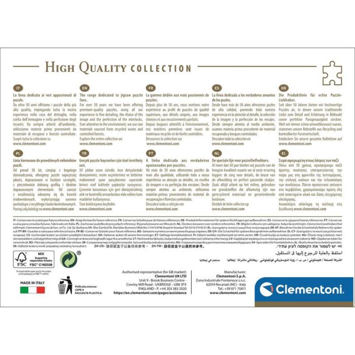 CLEMENTONI - CLEMENTONI Pussel 1000 Pcs CB High Quality Collection Tiger