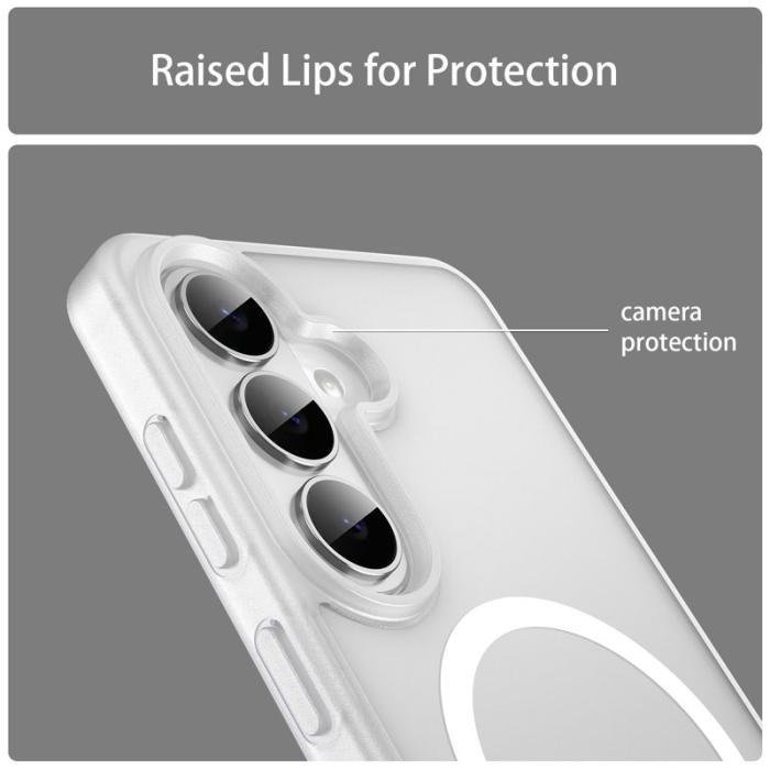 OEM - Mobilskal för Samsung Galaxy S26 Magnetiskt TPU + PC - Matt Vit