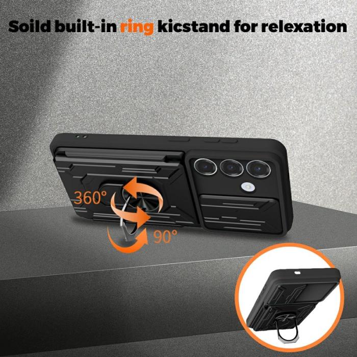 OEM - Mobilskal för Samsung Galaxy S26 Plus PC + TPU Kickstand - Svartgrön