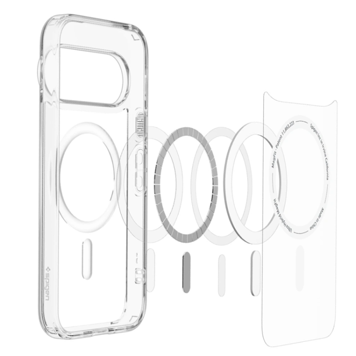 Spigen - Spigen Mobilskal För Google Pixel 11 Pro Magsafe Ultra Hybrid - Clear/Vit