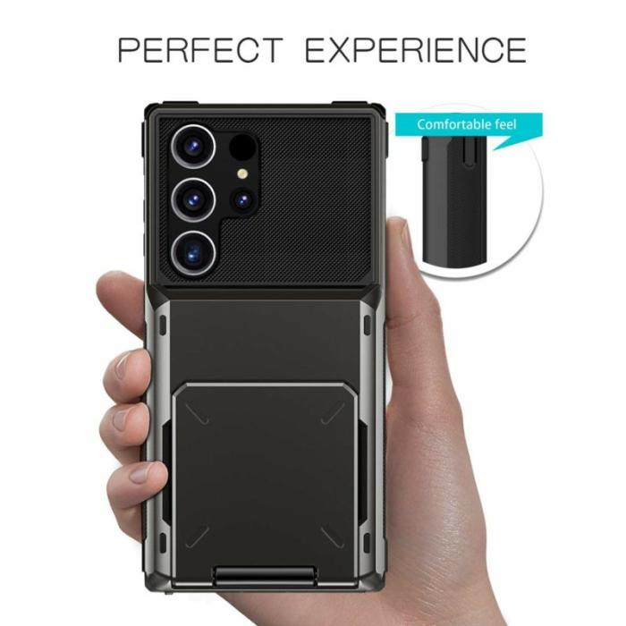 OEM - Mobilskal för Samsung Galaxy S26 Ultra PC + TPU med kortfack - Vit