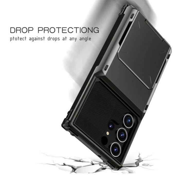 OEM - Mobilskal för Samsung Galaxy S26 Ultra PC + TPU med kortfack - Vit