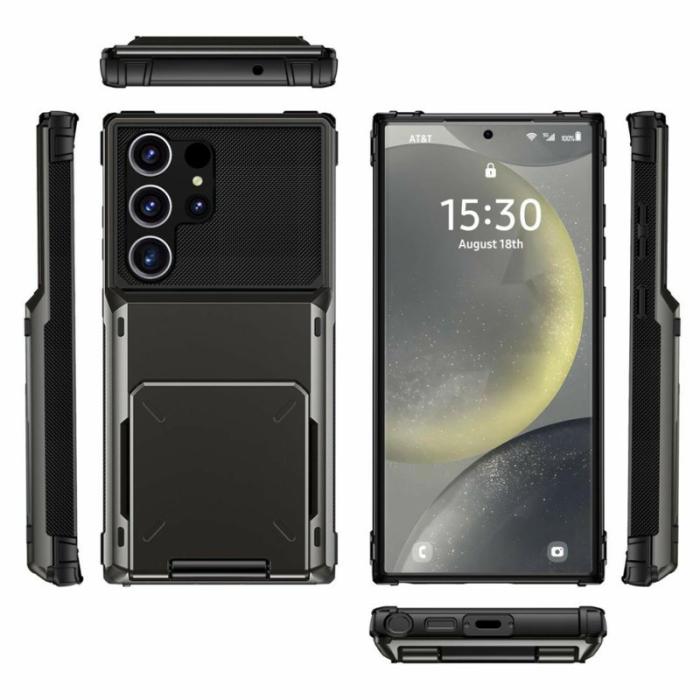 OEM - Mobilskal för Samsung Galaxy S26 Ultra PC + TPU med kortfack - Vit
