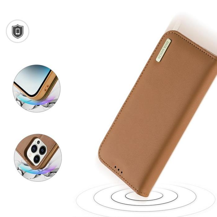 Dux Ducis - Dux Ducis iPhone 15 Pro Max Plånboksfodral Hivo - Brun