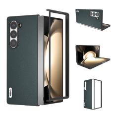 ABEEL - ABEEL Mobilskal till Samsung Galaxy Z Fold6 5G &Auml;kta L&auml;der Svart Gr&ouml;n