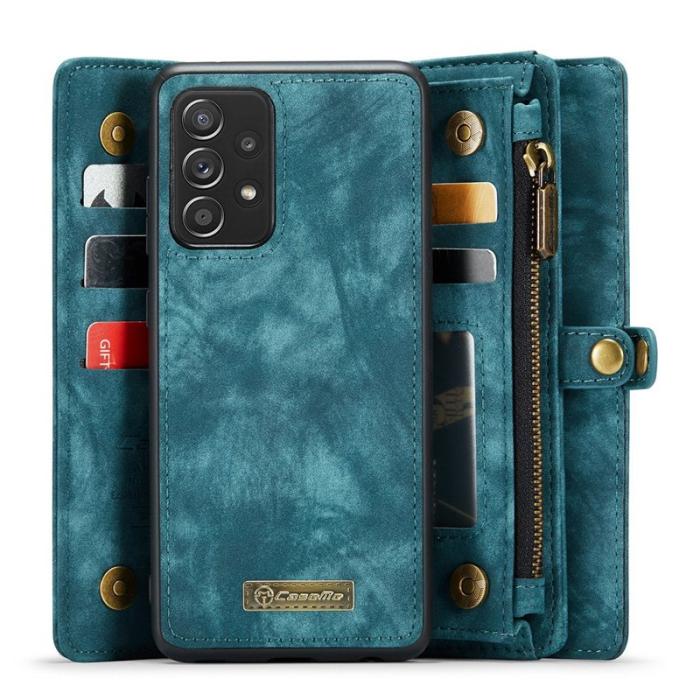 Caseme - CASEME 008 Series Samsung Galaxy A53 5G Konstläder Plånboksfodral Blå