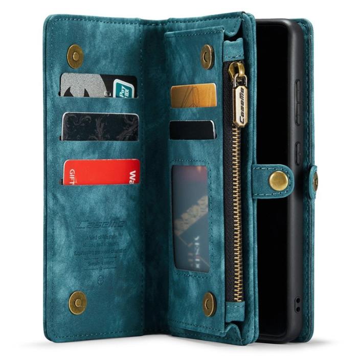 Caseme - CASEME 008 Series Samsung Galaxy A53 5G Konstläder Plånboksfodral Blå