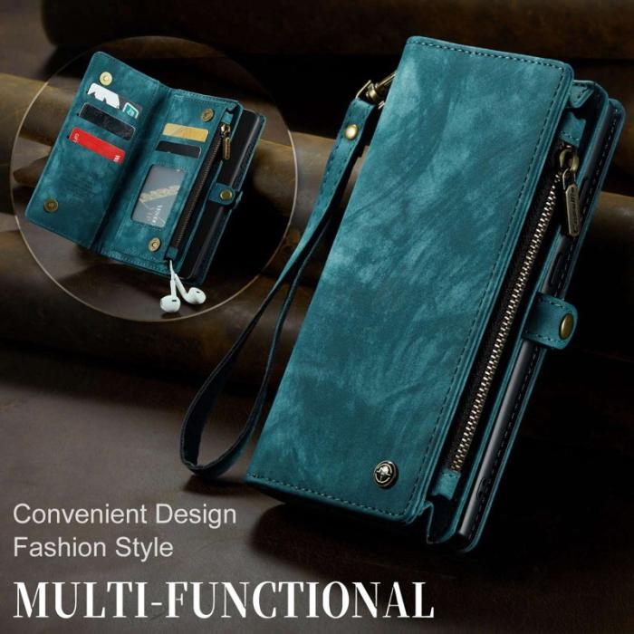 Caseme - CASEME 008 Series Samsung Galaxy A53 5G Konstläder Plånboksfodral Blå