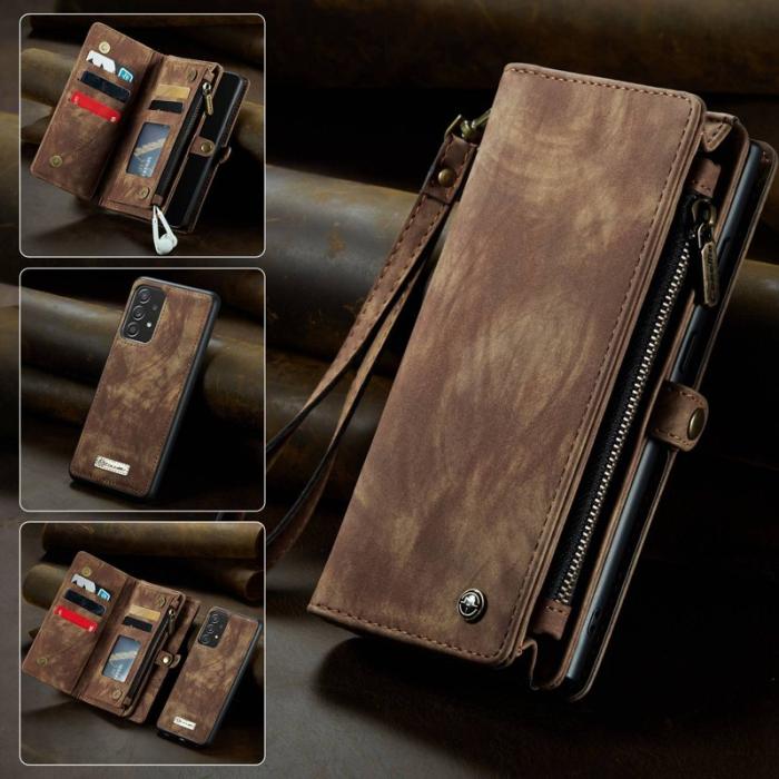 Caseme - CASEME 008 Series Samsung Galaxy A53 5G Konstläder Plånboksfodral Brun