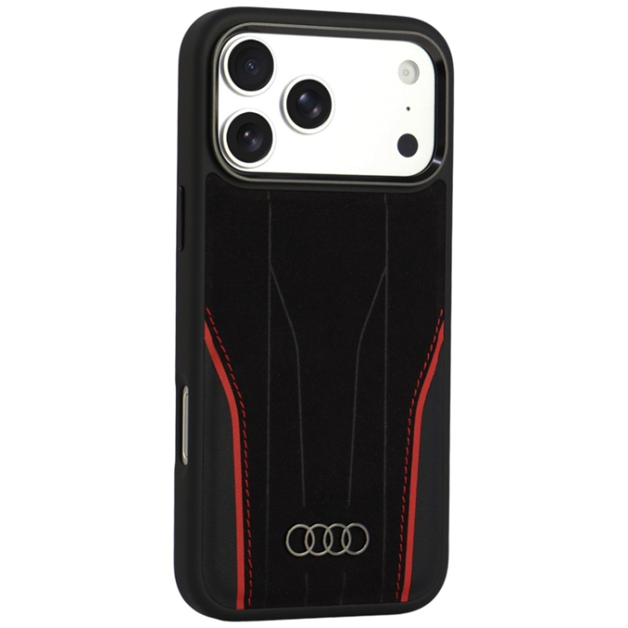 Audi - Audi Mobilskal För iPhone 18 Pro Max/17 Pro Max Magsafe R8 Äkta läder - Röd