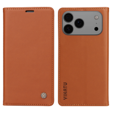 YIKATU - Yikatu iPhone 17 Pro Max Plånboksfodral Magnetic Closure - Brun
