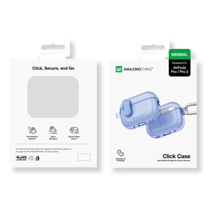AmazingThing - AmazingThing Airpods Pro 2 Skal Minimal - Blå
