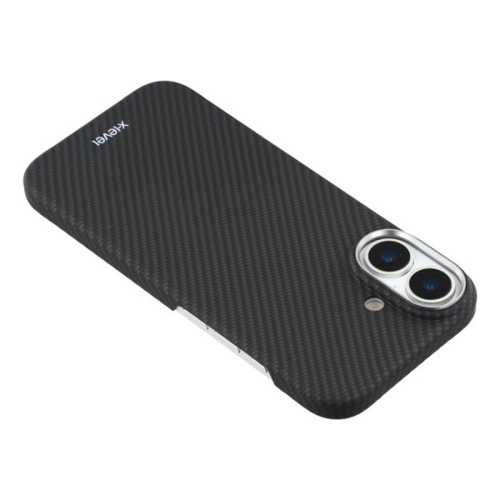 X-Level - X-LEVEL Mobilskal till iPhone 17 Kolfiber Textur Hård PC Svart