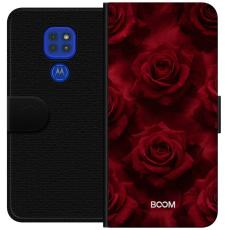 Gustaf - Pl&aring;nboksfodral till Motorola Moto G9 Play med Crimson Rose
