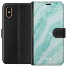 Gustaf - Pl&aring;nboksfodral till Apple iPhone XS Max med Mint Marble