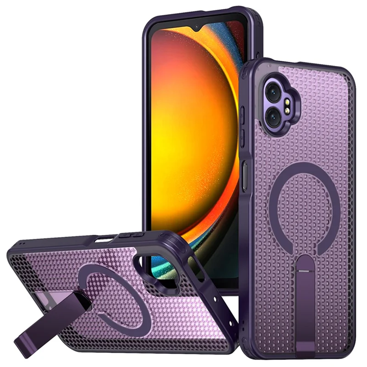 Mobilskal till Galaxy XCover 7 Pro Magsafe Grid Texture (Lila) | 2353 | AlltMobil