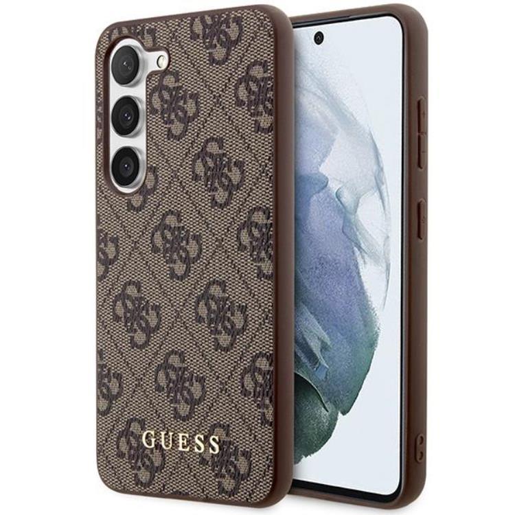 Guess Galaxy S24 Plus Mobilskal Metall Guld Logo - Brun | 2353 | AlltMobil