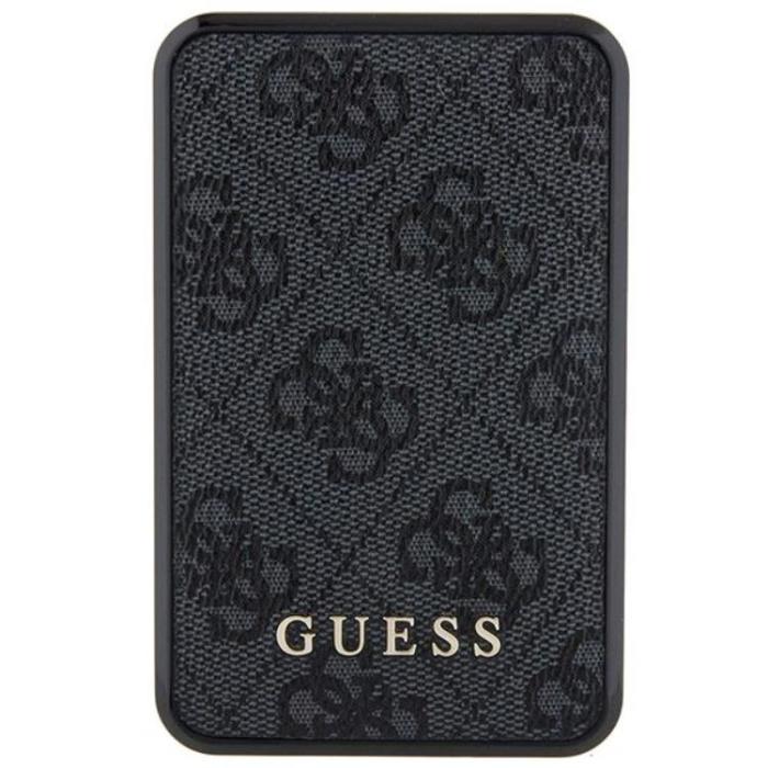Guess - Guess Powerbank 18W 10000mAh 4G Läder Metal Logo - Svart