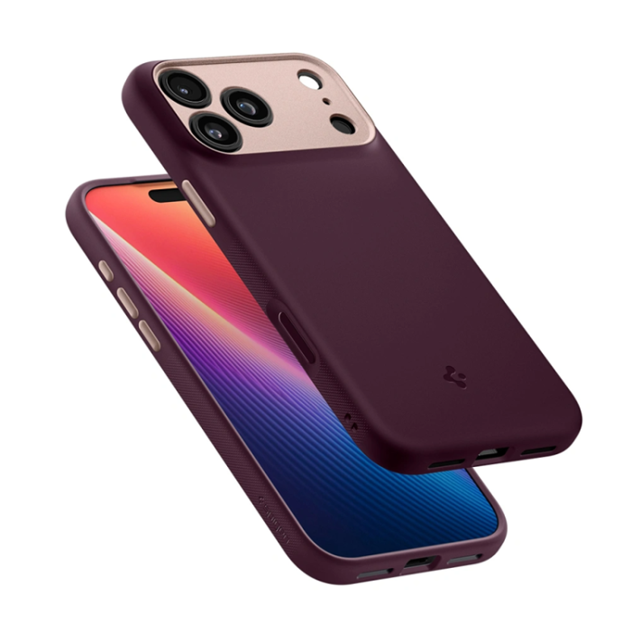 Spigen - Spigen iPhone 17 Pro Mobilskal Magsafe Nano Pop - Burgundy Bean