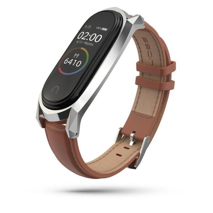 UTGATT - Tech-Protect Xiaomi Mi Smart Band 7 Armband Herms - Brun