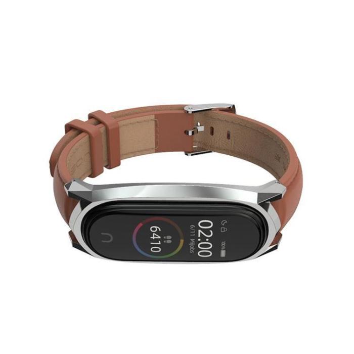 UTGATT - Tech-Protect Xiaomi Mi Smart Band 7 Armband Herms - Brun