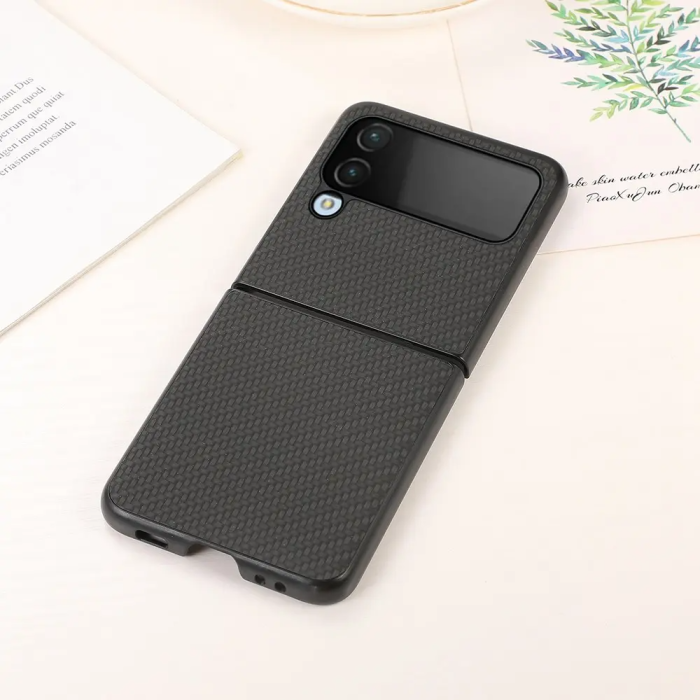 Taltech - Galaxy Z Flip4 5G Mobilskal Carbon Fiber - Svart