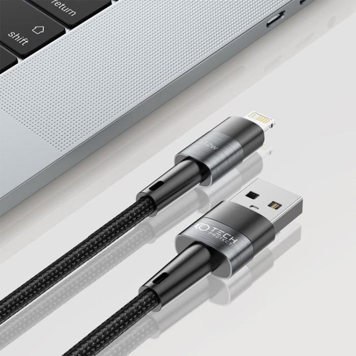 Tech-Protect - Tech-Protect USB-A till Lightning kabel Ultraboost 0.25m - Grå