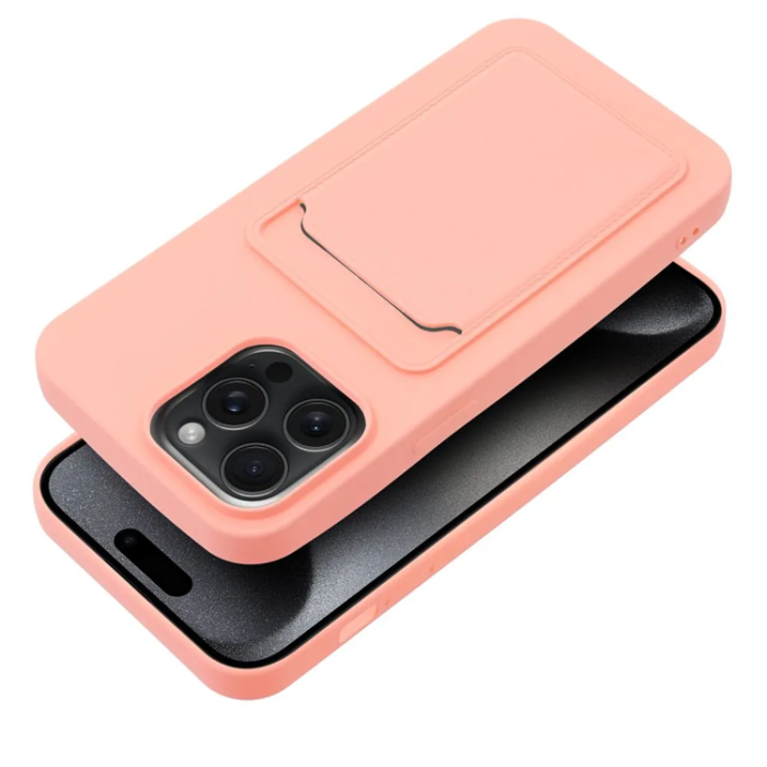OEM - iPhone 15 Pro Max Mobilskal Korthållare - Rosa