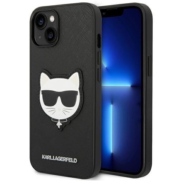 Karl Lagerfeld iPhone 14 Plus Skal Saffiano Choupette Head Patch - Svart | 2353 | AlltMobil