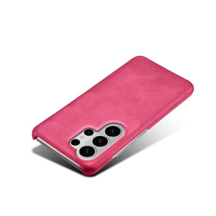 OEM - Samsung Galaxy S26 Ultra Skal PU Läder Hård PC Skydd - Rosa