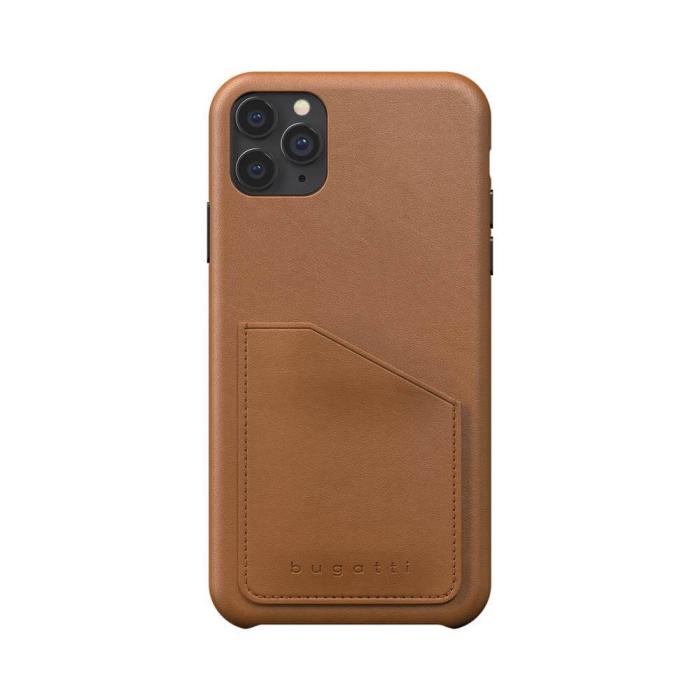 UTGATT5 - Bugatti Londra Skal med kortplats till iPhone 11 Pro Max cognac