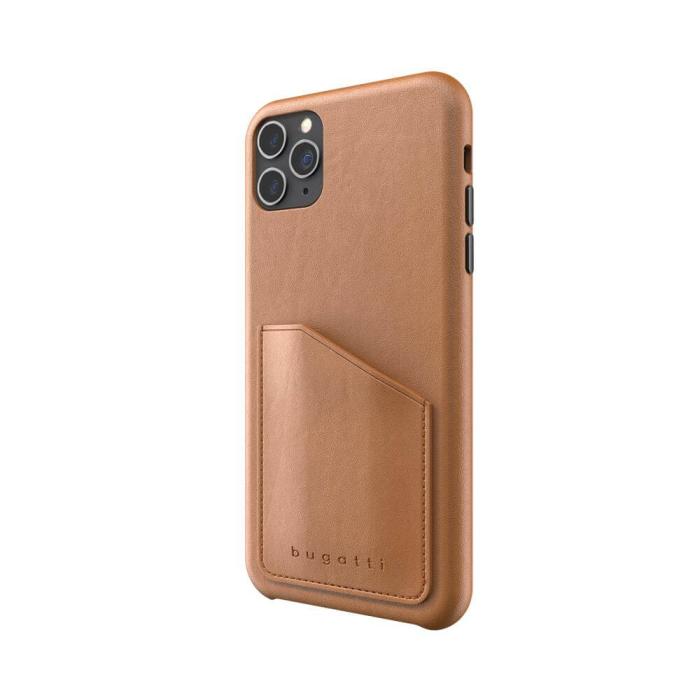 UTGATT5 - Bugatti Londra Skal med kortplats till iPhone 11 Pro Max cognac