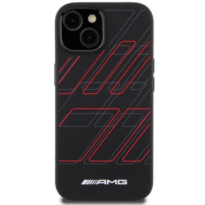 Mercedes - AMG iPhone 15/14/13 Mobilskal MagSafe Silikon Large Rhombuses