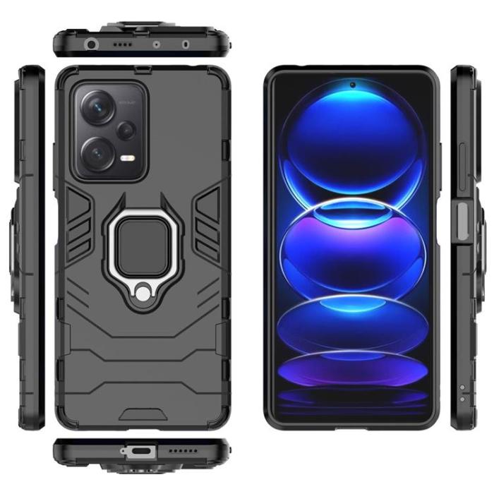 OEM - Redmi Note 12 Pro Plus Mobilskal Magnetic Ring Hållare - Svart