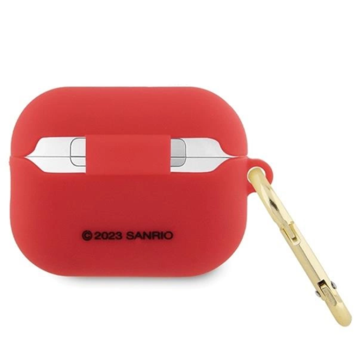 Hello Kitty - Hello Kitty AirPods Pro 2 (2022/2023) Skal Silikon 3D Kitty Head - Röd