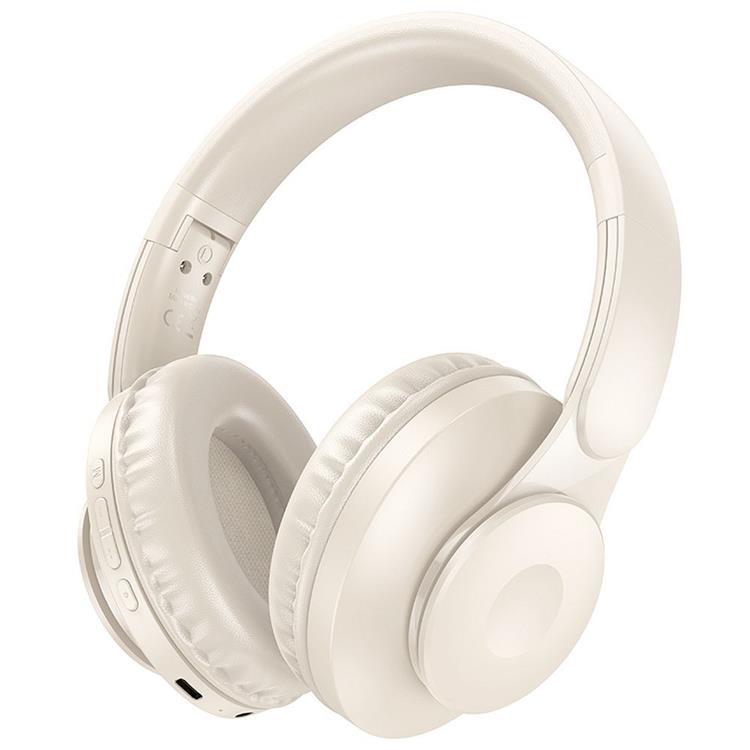 Hoco Over-Ear Hörlurar Trådlösa Bluetooth W45 - Milky Vit (Milky Vit) | 505771 | AlltMobil