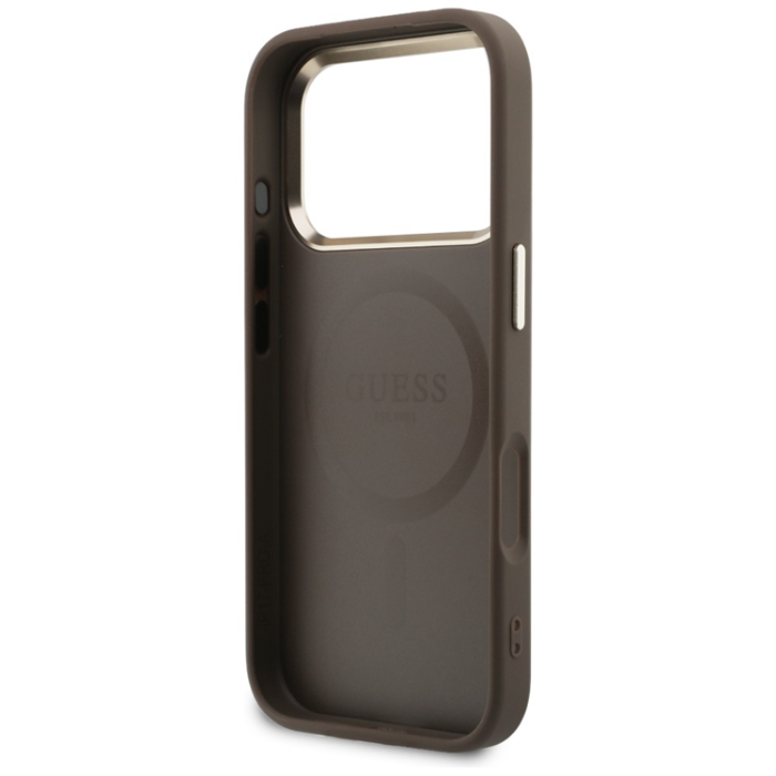 Guess - Guess Mobilskal För iPhone 17 Pro Max MagSafe Perforated 4G - Brun