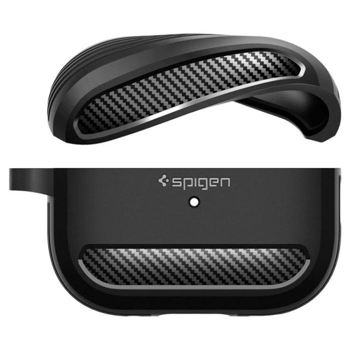 Spigen - Spigen Airpods Pro 1/2 Skal Rugged Armored - Svart
