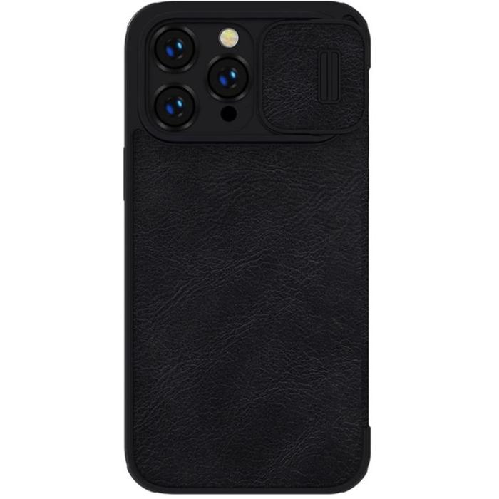 Nillkin - Nillkin iPhone 14 Pro Max Plånboksfodral QinPro Läder - Svart