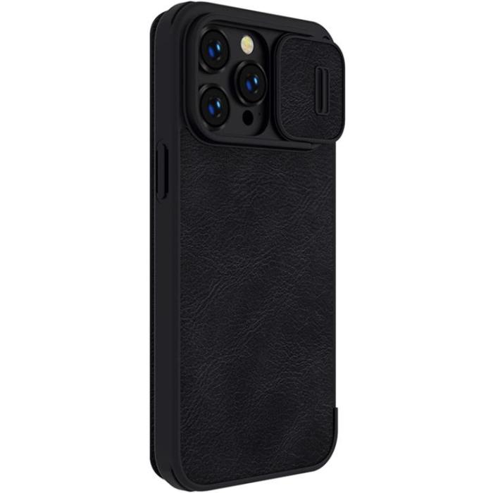 Nillkin - Nillkin iPhone 14 Pro Max Plånboksfodral QinPro Läder - Svart