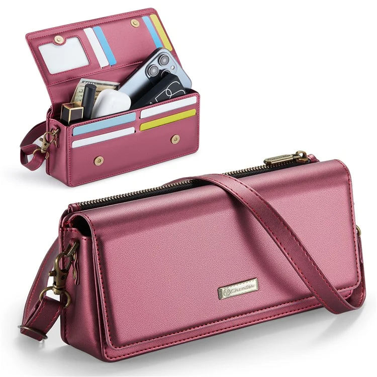 CASEME Crossbody Väska RFID Blocking Me30 Max Läder - Röd | 2353 | AlltMobil