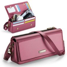 Caseme - CASEME Crossbody Väska RFID Blocking Me30 Max Läder - Röd