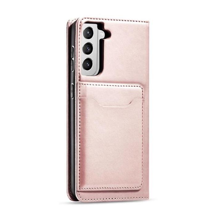 OEM - Galaxy S22 Plus Plånboksfodral Magnet Stand - Rosa